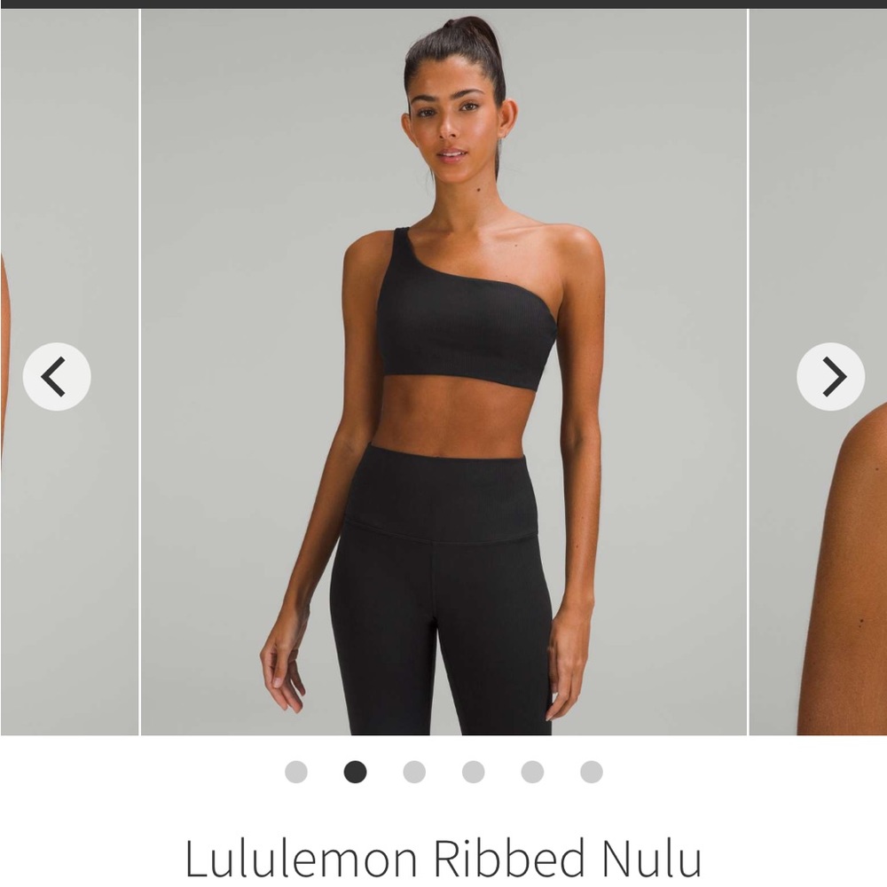 PINK Lululemon Ribbed Nulu Asymmetrical Yoga Bra *Light Support, A/B Cup SIZE 6